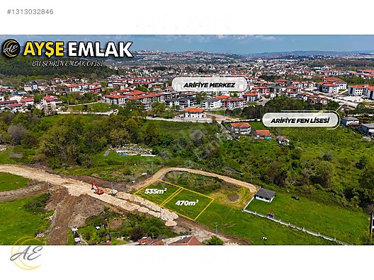 ARİFİYE NEVİYE MAHALLESİNDE 1005M² İMARLI SATILIK ARSA