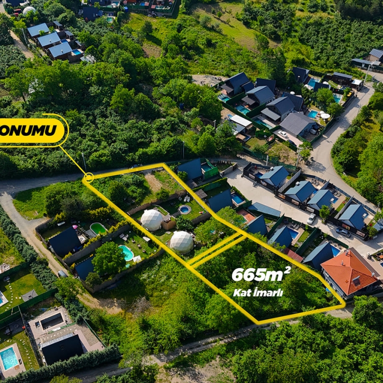Sapanca Şükriye’de 1863m² 2 adet Glampingli Satılık Arsa