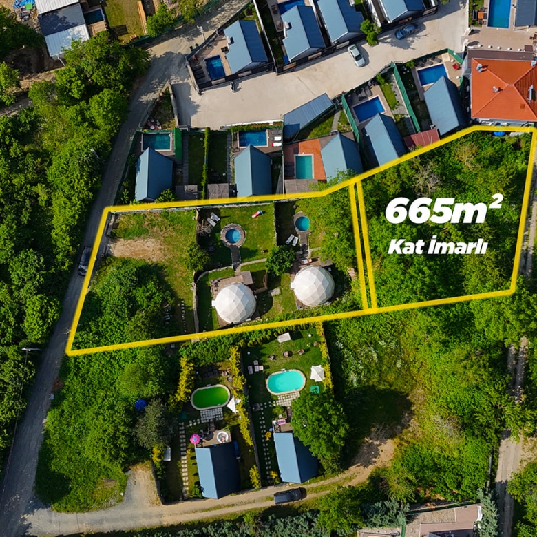 Sapanca Şükriye’de 1863m² 2 adet Glampingli Satılık Arsa