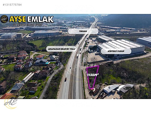 ARİFİYE ADLİYE’DE 1138M² SATILIK ARSA